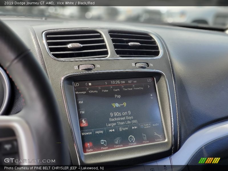 Vice White / Black/Red 2019 Dodge Journey GT AWD