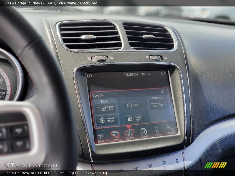 Vice White / Black/Red 2019 Dodge Journey GT AWD