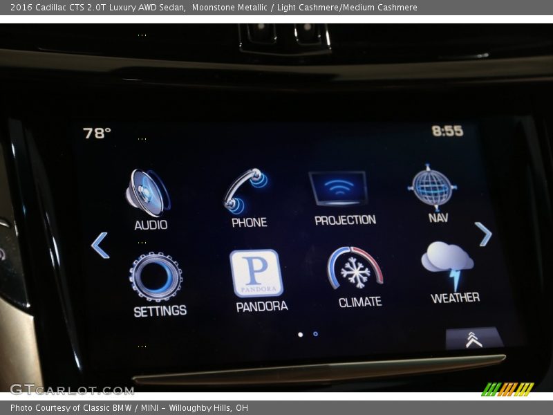 Moonstone Metallic / Light Cashmere/Medium Cashmere 2016 Cadillac CTS 2.0T Luxury AWD Sedan