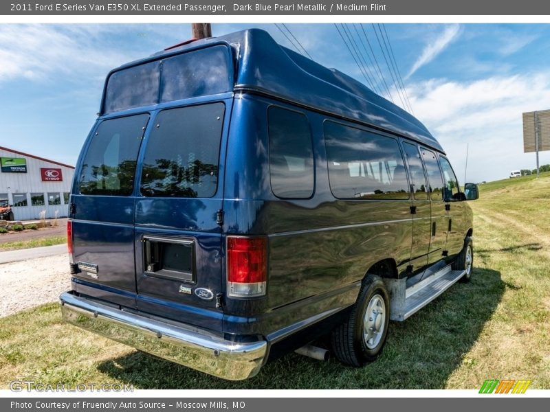 Dark Blue Pearl Metallic / Medium Flint 2011 Ford E Series Van E350 XL Extended Passenger