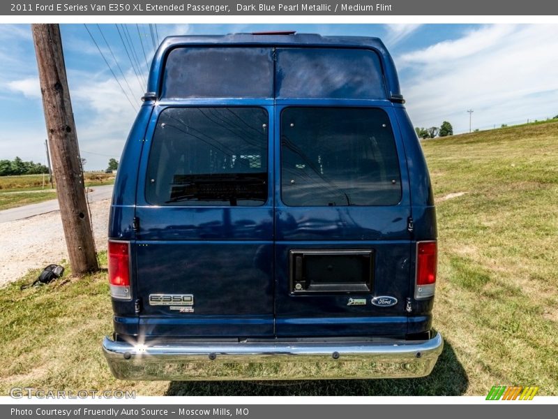 Dark Blue Pearl Metallic / Medium Flint 2011 Ford E Series Van E350 XL Extended Passenger