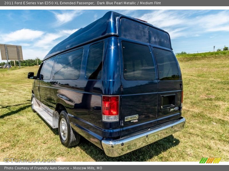 Dark Blue Pearl Metallic / Medium Flint 2011 Ford E Series Van E350 XL Extended Passenger