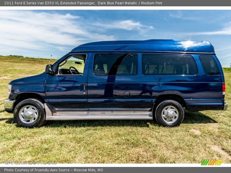 Dark Blue Pearl Metallic / Medium Flint 2011 Ford E Series Van E350 XL Extended Passenger