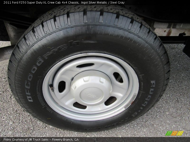 Ingot Silver Metallic / Steel Gray 2011 Ford F250 Super Duty XL Crew Cab 4x4 Chassis