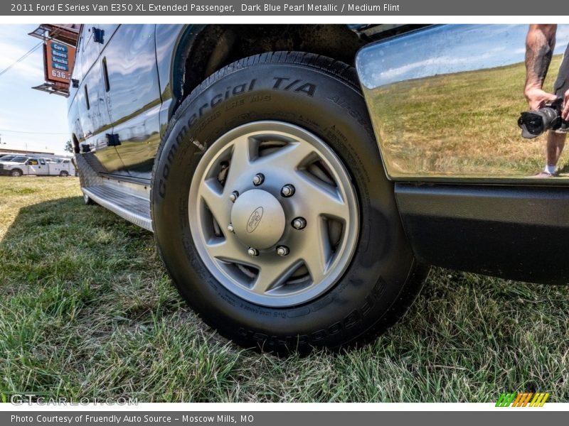 Dark Blue Pearl Metallic / Medium Flint 2011 Ford E Series Van E350 XL Extended Passenger