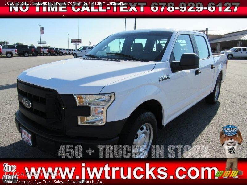 Oxford White / Medium Earth Gray 2016 Ford F150 XL SuperCrew