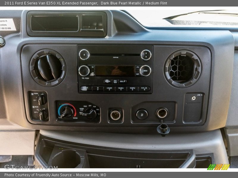 Dark Blue Pearl Metallic / Medium Flint 2011 Ford E Series Van E350 XL Extended Passenger