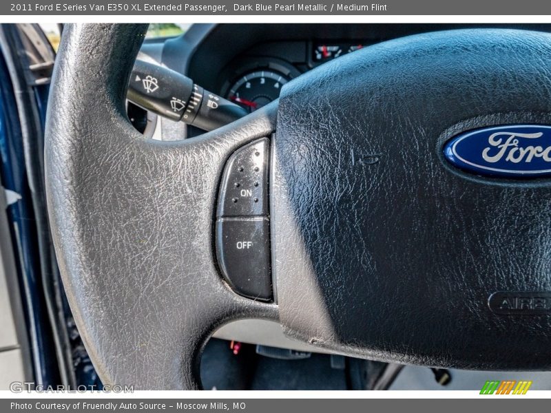 Dark Blue Pearl Metallic / Medium Flint 2011 Ford E Series Van E350 XL Extended Passenger