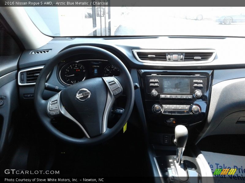 Arctic Blue Metallic / Charcoal 2016 Nissan Rogue S AWD