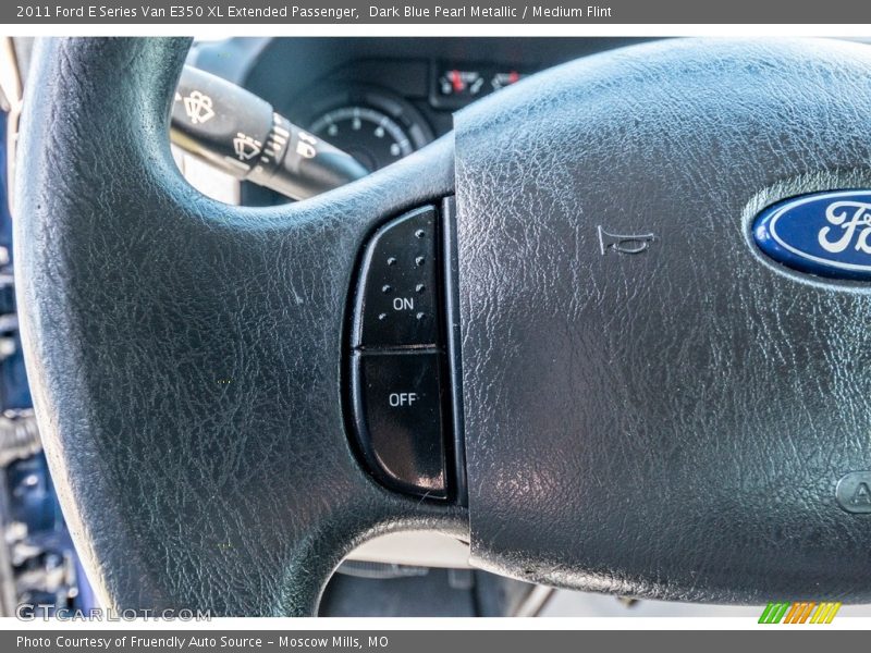 Dark Blue Pearl Metallic / Medium Flint 2011 Ford E Series Van E350 XL Extended Passenger