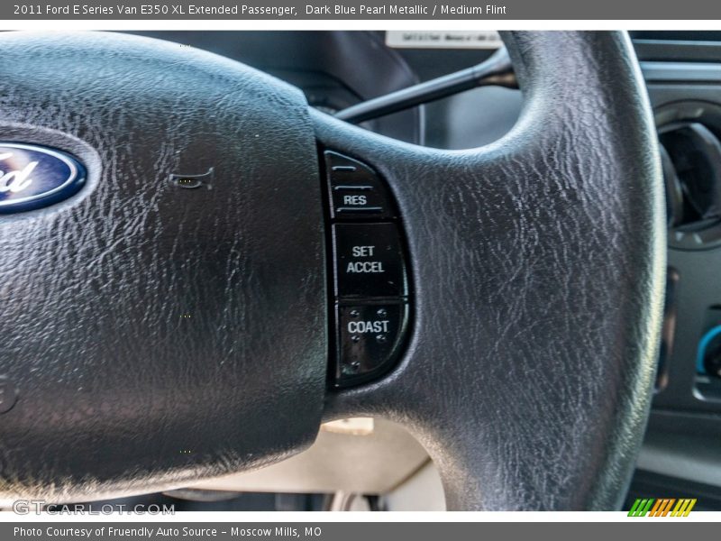 Dark Blue Pearl Metallic / Medium Flint 2011 Ford E Series Van E350 XL Extended Passenger