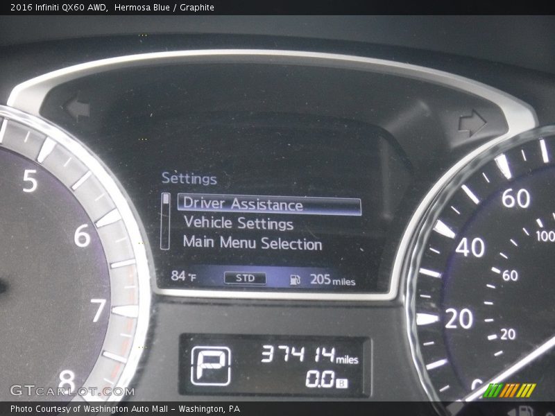 Hermosa Blue / Graphite 2016 Infiniti QX60 AWD