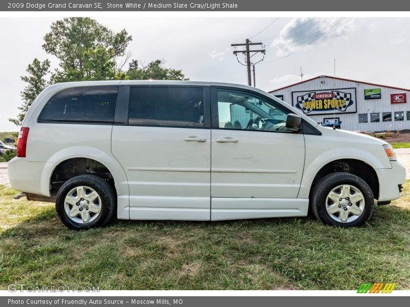 Stone White / Medium Slate Gray/Light Shale 2009 Dodge Grand Caravan SE