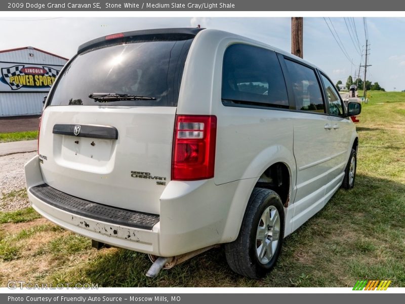 Stone White / Medium Slate Gray/Light Shale 2009 Dodge Grand Caravan SE