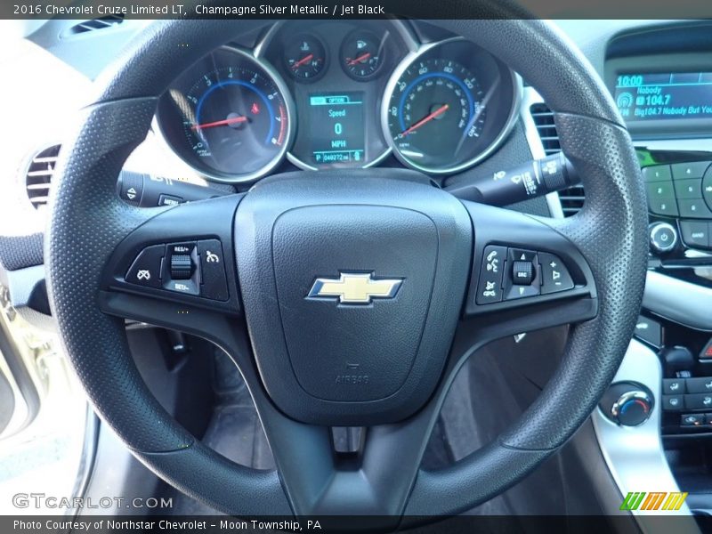 Champagne Silver Metallic / Jet Black 2016 Chevrolet Cruze Limited LT
