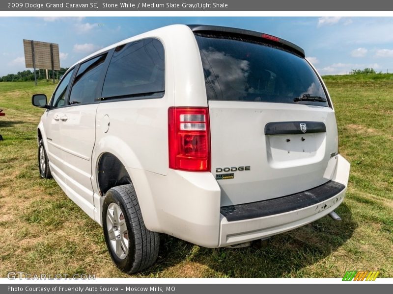 Stone White / Medium Slate Gray/Light Shale 2009 Dodge Grand Caravan SE