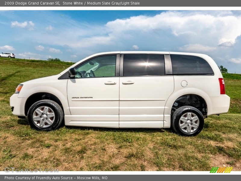 Stone White / Medium Slate Gray/Light Shale 2009 Dodge Grand Caravan SE