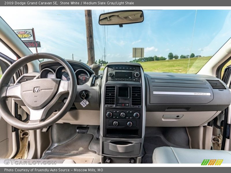 Stone White / Medium Slate Gray/Light Shale 2009 Dodge Grand Caravan SE