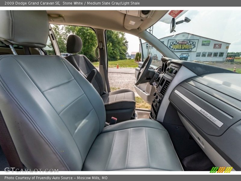 Stone White / Medium Slate Gray/Light Shale 2009 Dodge Grand Caravan SE