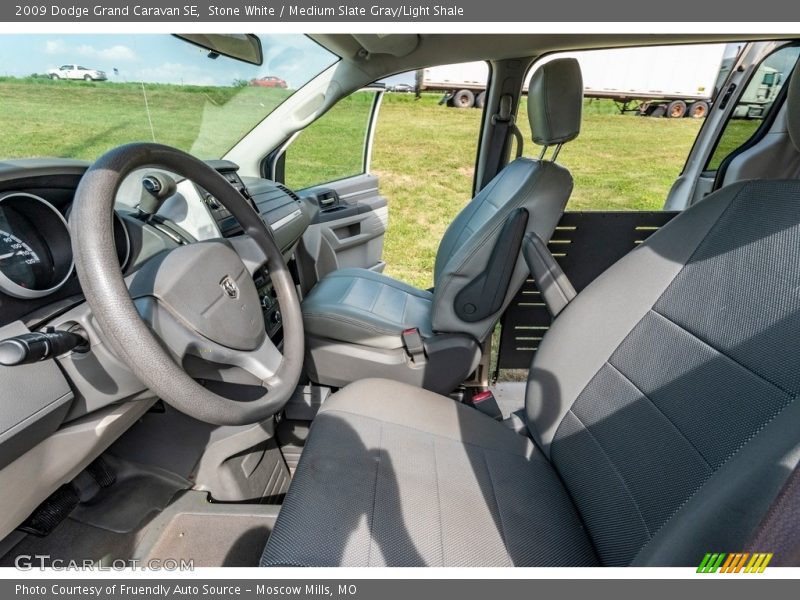 Stone White / Medium Slate Gray/Light Shale 2009 Dodge Grand Caravan SE