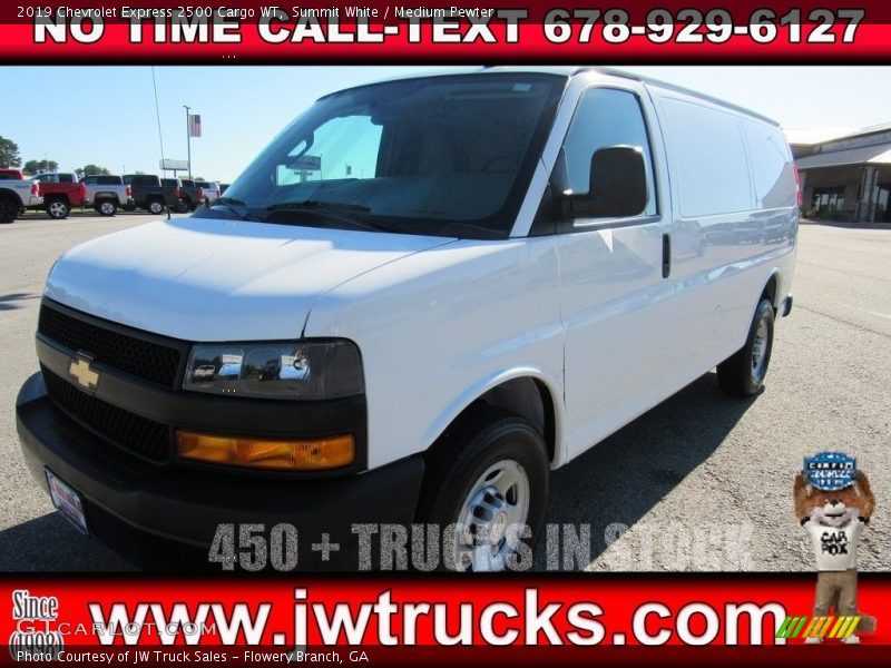 Summit White / Medium Pewter 2019 Chevrolet Express 2500 Cargo WT