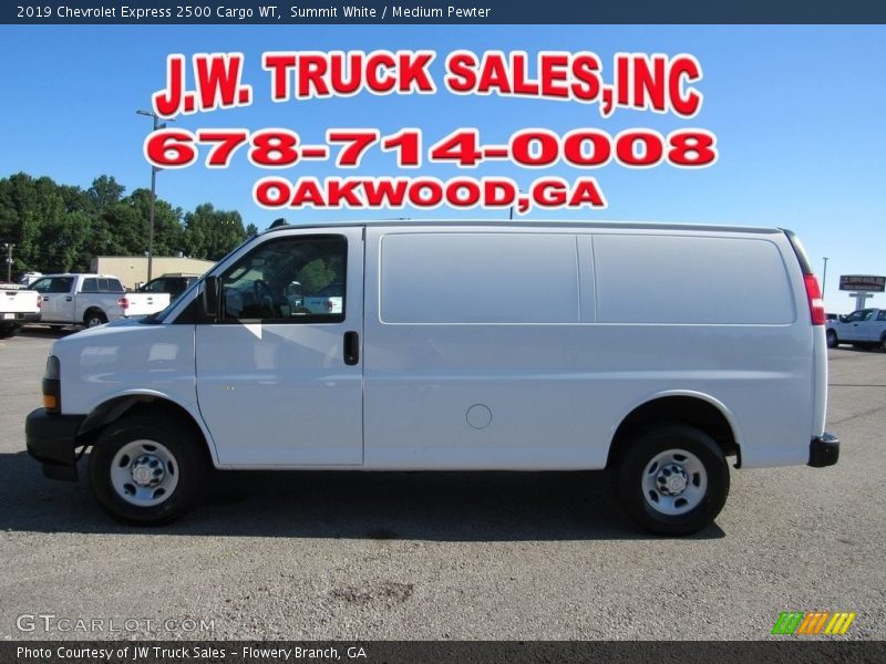 Summit White / Medium Pewter 2019 Chevrolet Express 2500 Cargo WT