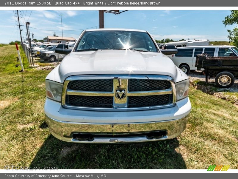 Bright White / Light Pebble Beige/Bark Brown 2011 Dodge Ram 1500 SLT Quad Cab 4x4