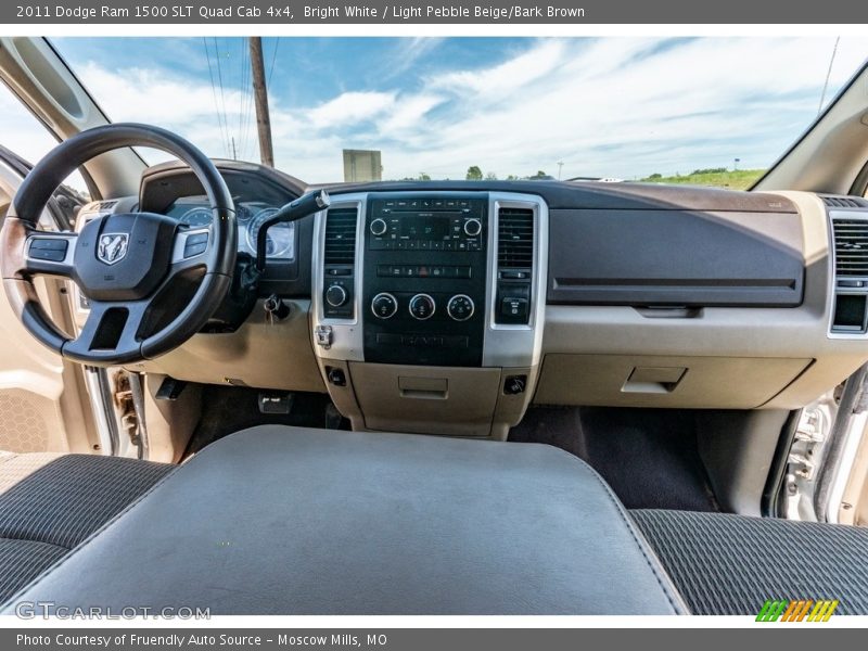 Bright White / Light Pebble Beige/Bark Brown 2011 Dodge Ram 1500 SLT Quad Cab 4x4