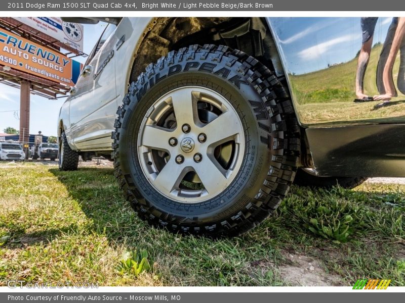 Bright White / Light Pebble Beige/Bark Brown 2011 Dodge Ram 1500 SLT Quad Cab 4x4