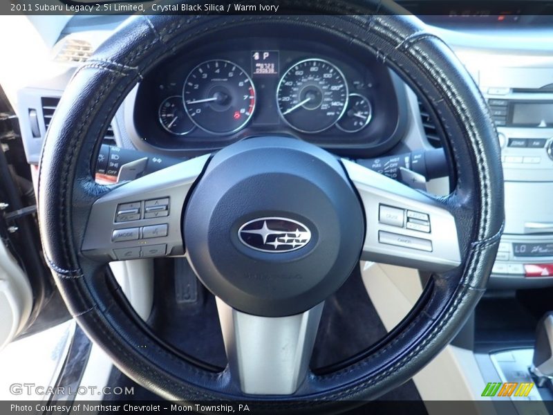 Crystal Black Silica / Warm Ivory 2011 Subaru Legacy 2.5i Limited
