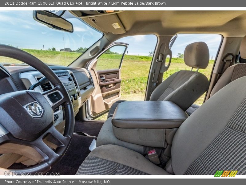 Bright White / Light Pebble Beige/Bark Brown 2011 Dodge Ram 1500 SLT Quad Cab 4x4