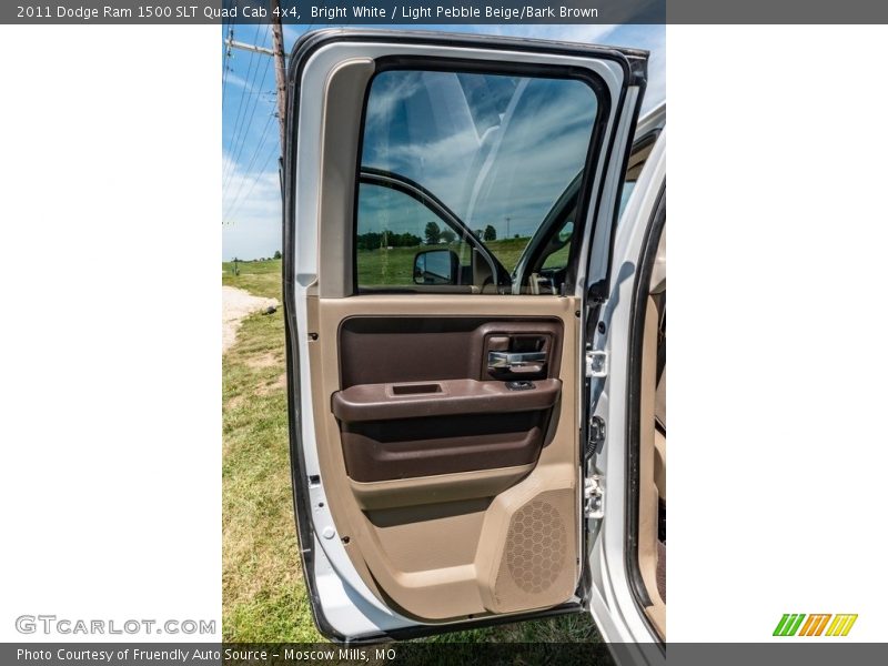 Bright White / Light Pebble Beige/Bark Brown 2011 Dodge Ram 1500 SLT Quad Cab 4x4