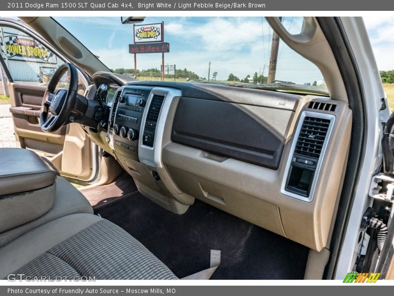 Bright White / Light Pebble Beige/Bark Brown 2011 Dodge Ram 1500 SLT Quad Cab 4x4