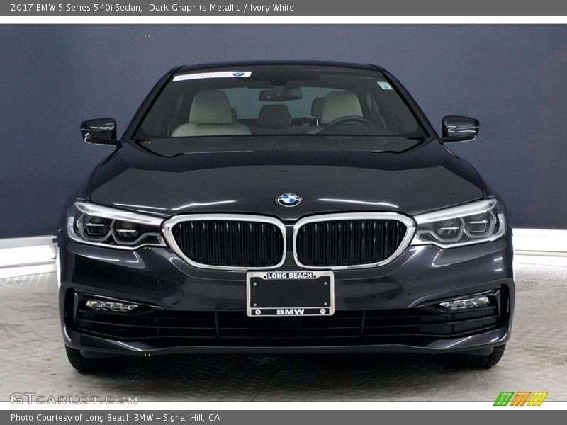 Dark Graphite Metallic / Ivory White 2017 BMW 5 Series 540i Sedan