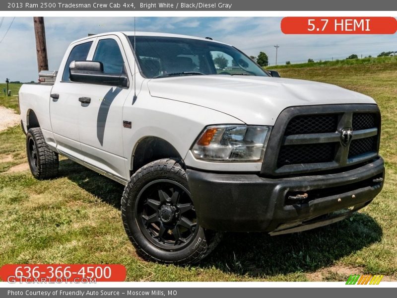 Bright White / Black/Diesel Gray 2013 Ram 2500 Tradesman Crew Cab 4x4