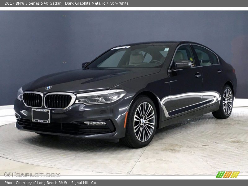 Dark Graphite Metallic / Ivory White 2017 BMW 5 Series 540i Sedan