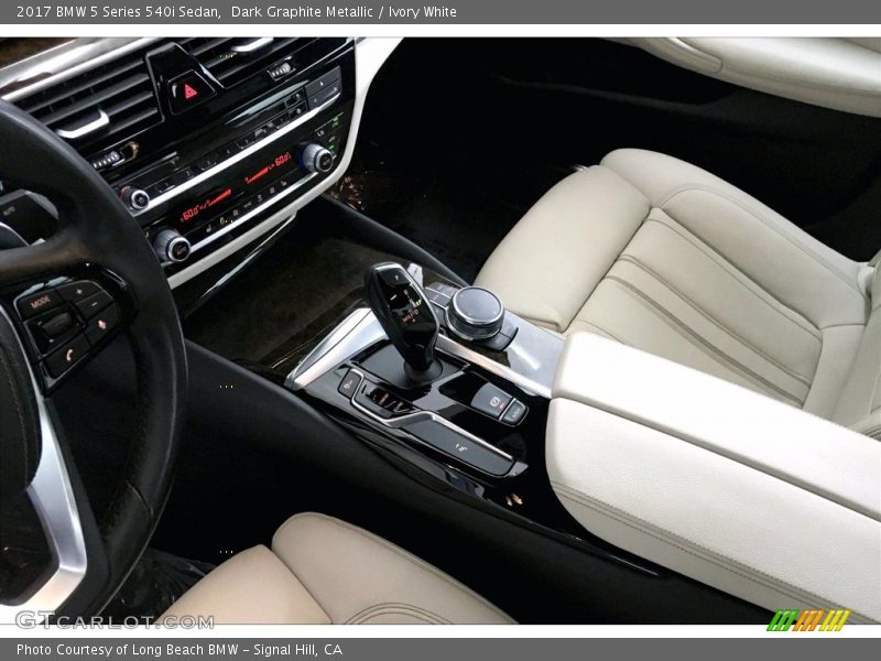 Dark Graphite Metallic / Ivory White 2017 BMW 5 Series 540i Sedan