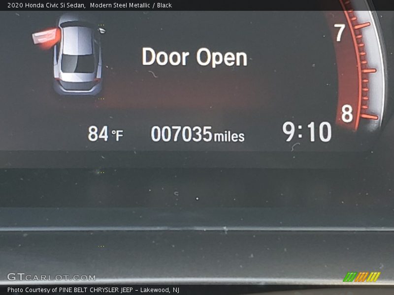 Modern Steel Metallic / Black 2020 Honda Civic Si Sedan