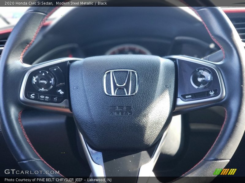 Modern Steel Metallic / Black 2020 Honda Civic Si Sedan