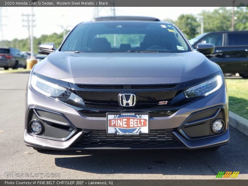 Modern Steel Metallic / Black 2020 Honda Civic Si Sedan