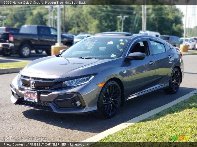 Modern Steel Metallic / Black 2020 Honda Civic Si Sedan