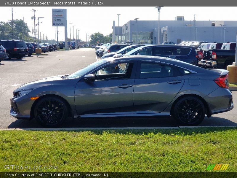 Modern Steel Metallic / Black 2020 Honda Civic Si Sedan