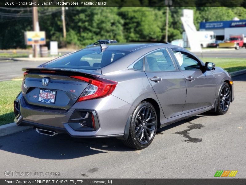 Modern Steel Metallic / Black 2020 Honda Civic Si Sedan