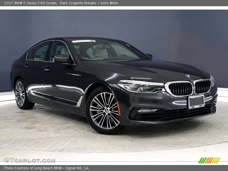 Dark Graphite Metallic / Ivory White 2017 BMW 5 Series 540i Sedan