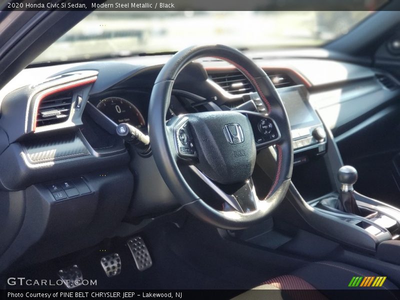 Modern Steel Metallic / Black 2020 Honda Civic Si Sedan