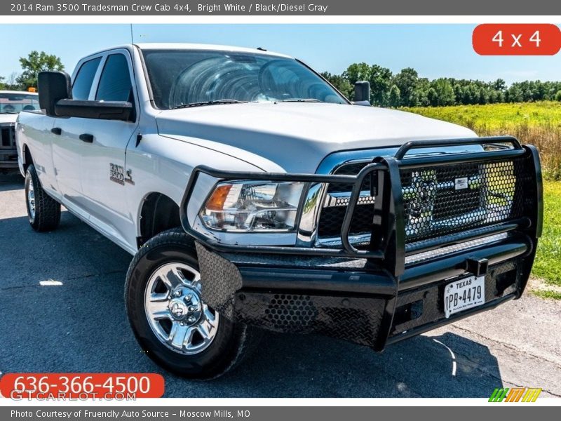 Bright White / Black/Diesel Gray 2014 Ram 3500 Tradesman Crew Cab 4x4