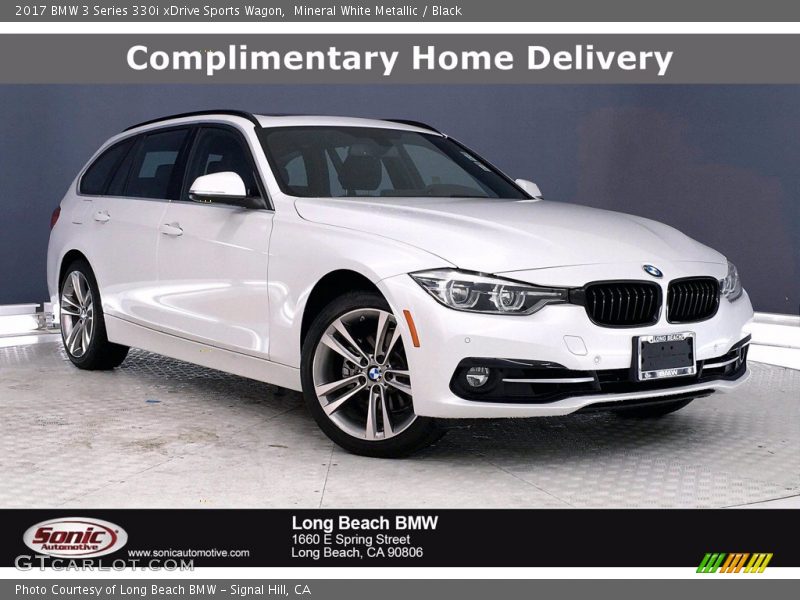 Mineral White Metallic / Black 2017 BMW 3 Series 330i xDrive Sports Wagon