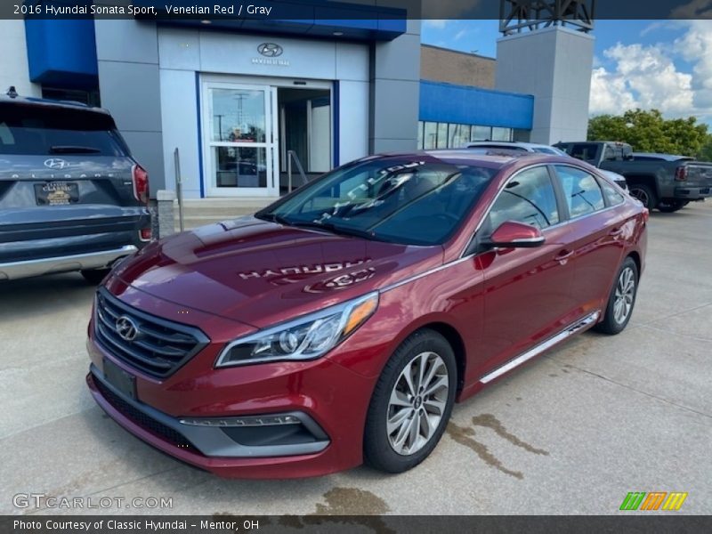 Venetian Red / Gray 2016 Hyundai Sonata Sport