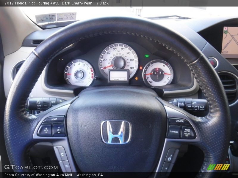 Dark Cherry Pearl II / Black 2012 Honda Pilot Touring 4WD