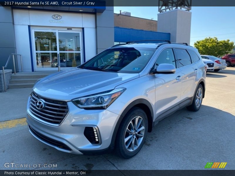 Circuit Silver / Gray 2017 Hyundai Santa Fe SE AWD